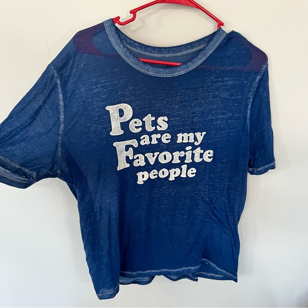Fifth Sun Sheer “Pets are my favorite people” top